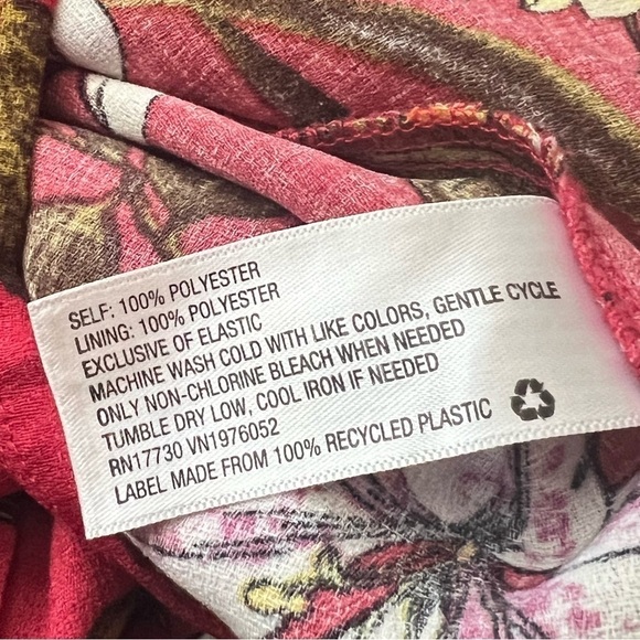 Xhilaration Red Floral Cropped Wide Leg Square Neck Jumpsuit Medium - Picture 10 of 13